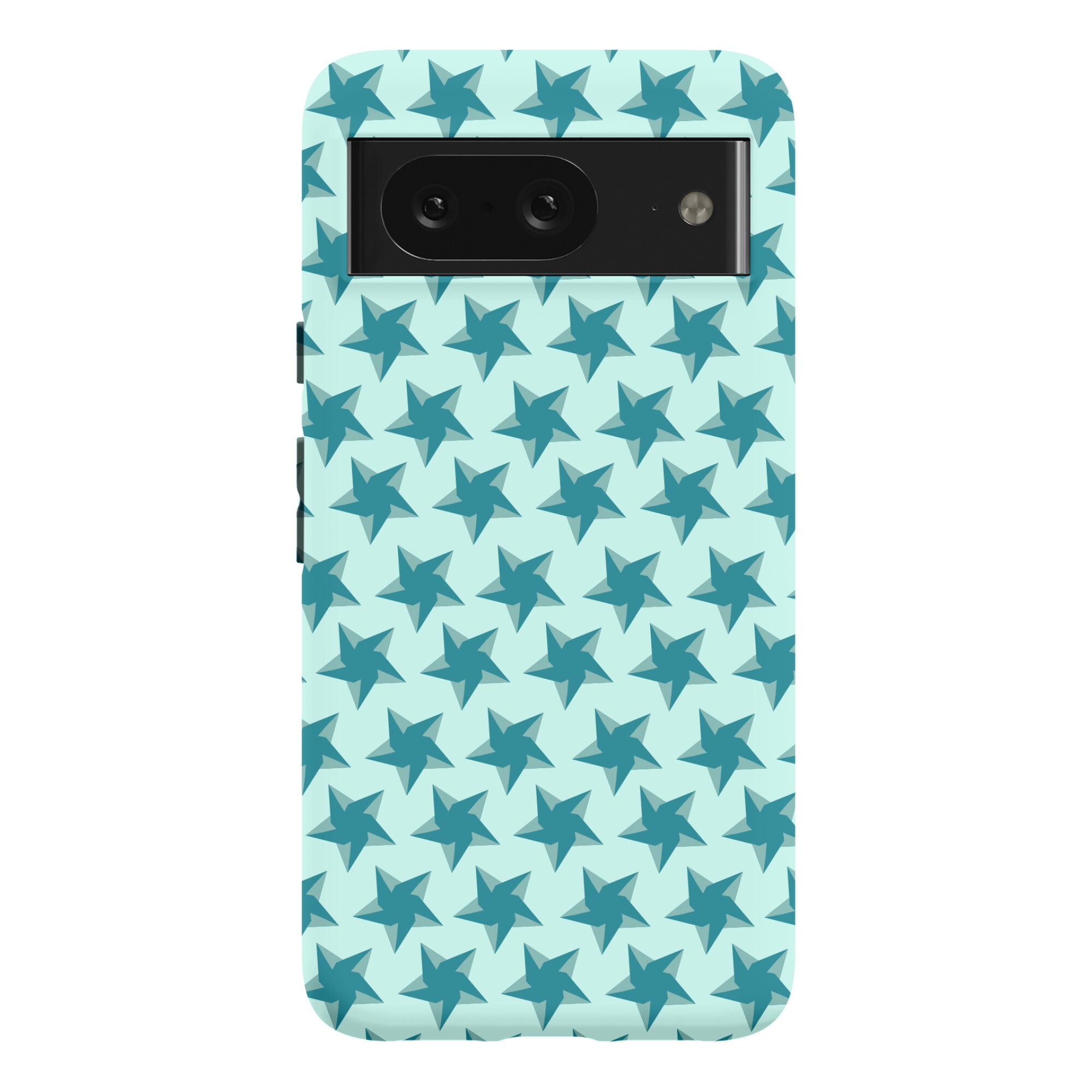 Teal Star Pattern Phone Case